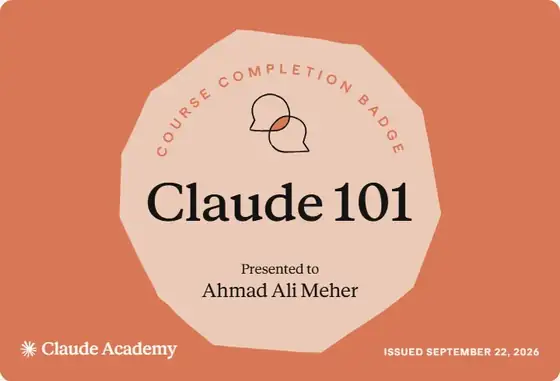 Claude 101 certificate, Claude Academy by Anthropic